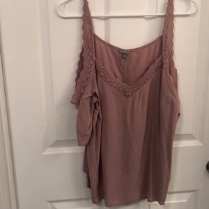 Charlotte Russe Large shoulder-less blouse